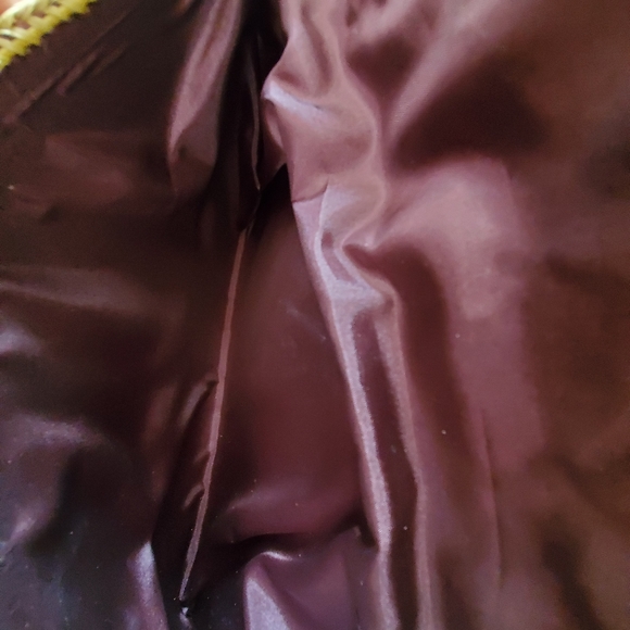 Vintage printed Straw Weave Clutch Bag Envelope -Flat Summer beach bag - Picture 5 of 5